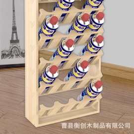 壁挂式木质收纳架喷漆罐家用厨房调料瓶香料瓶支架润滑油储存架