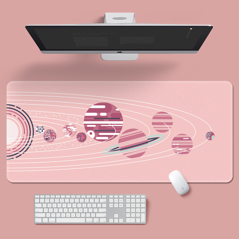Super gran espacio astronauta conejo mouse pad creativo lindo teclado de la computadora de dibujos animados pad de escritorio de oficina de aprendizaje para las mujeres