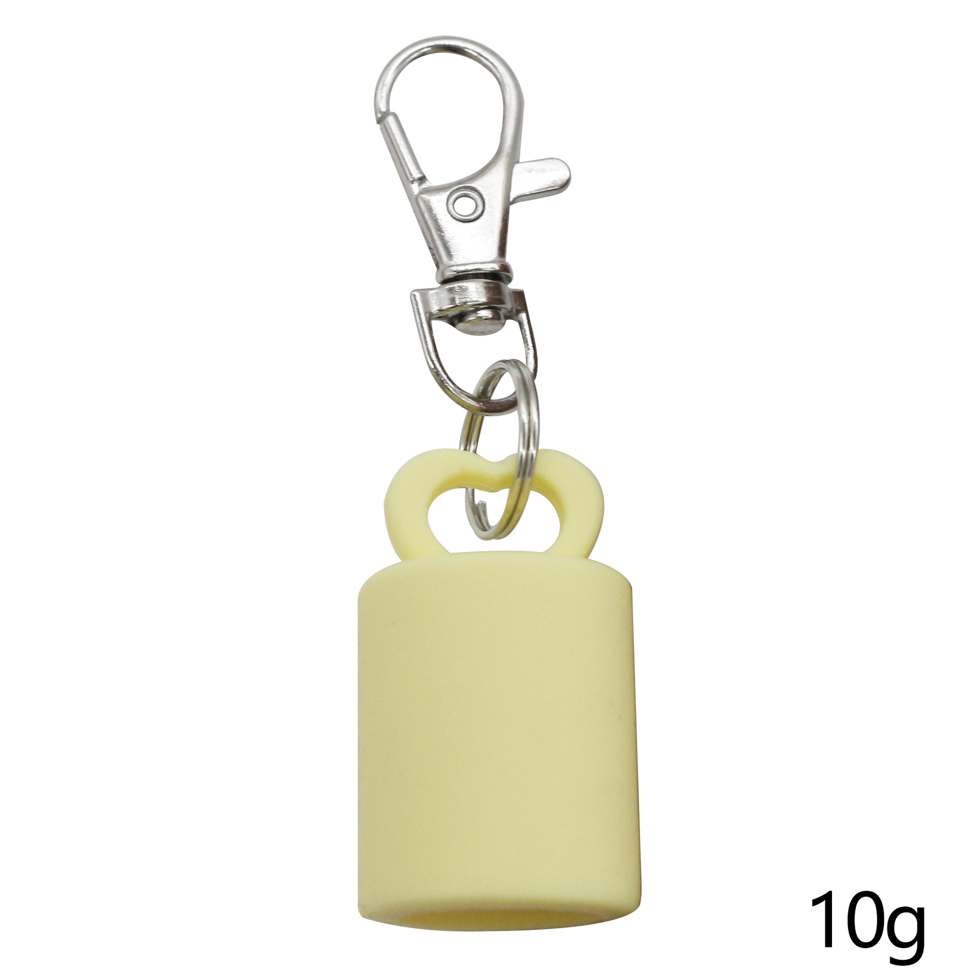 Funda de lápiz labial de silicona amarilla con amor