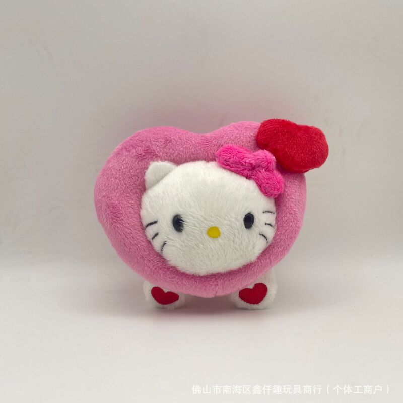 新品サンリオハートシリーズぬいぐるみストラップぬいぐるみキティちゃん猫ハートキーホルダーバッグ少女ハートストラップ|undefined