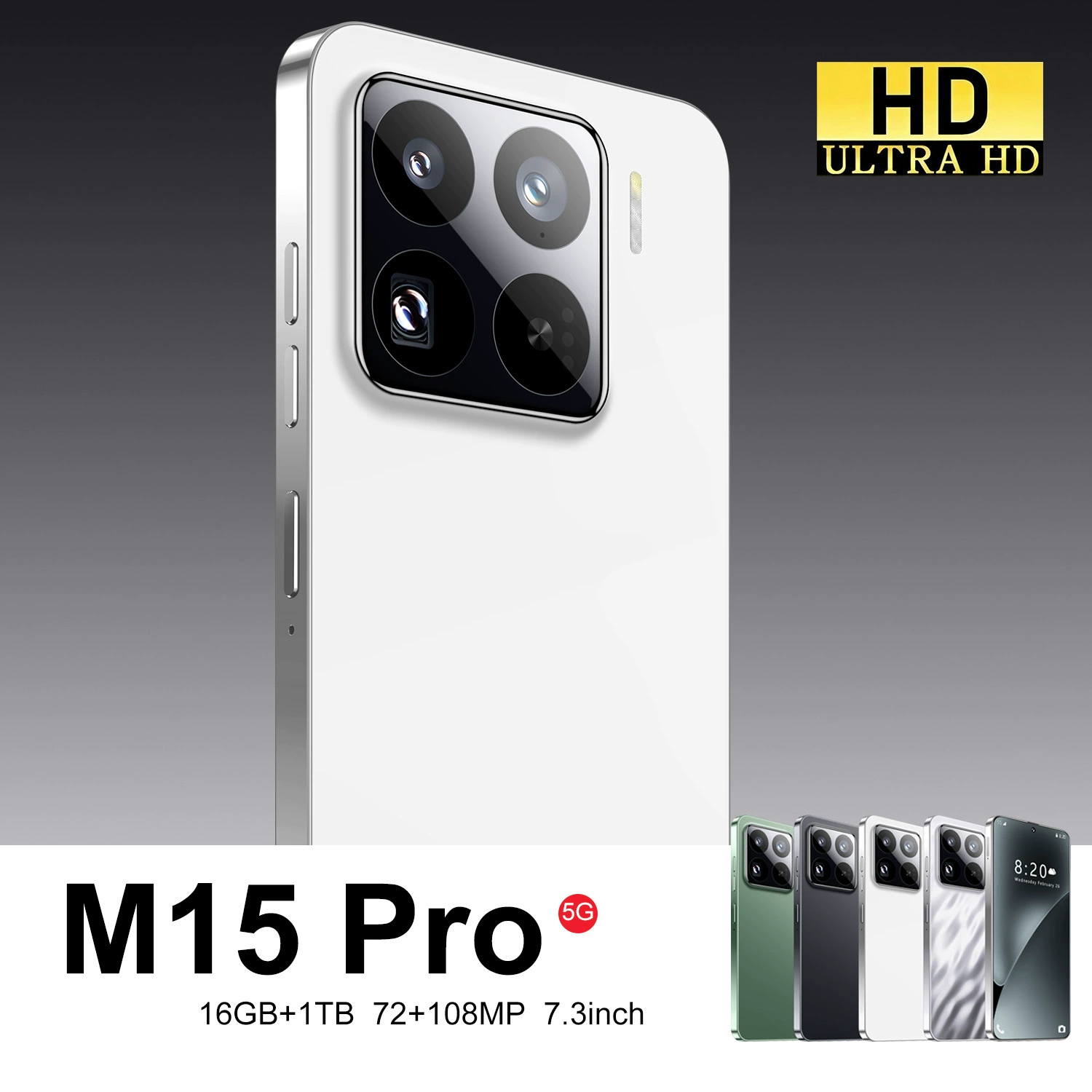 Новый M15 Pro кросс-бар мобильный телефон глобальная версия 16+1T высоко-четкость экран Android смартфон источник производитель