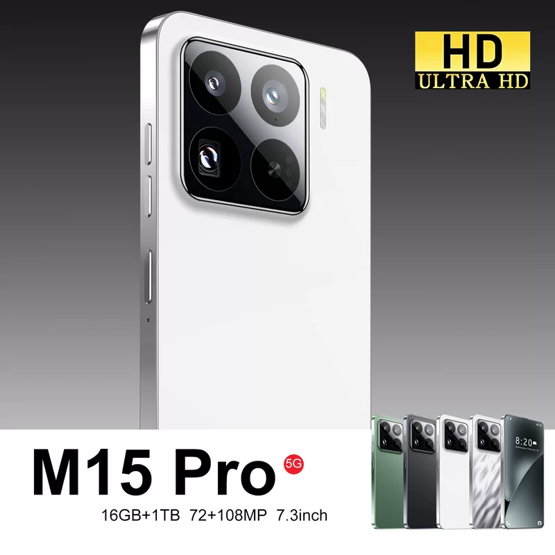 Новый M15 Pro кросс-бар мобильный телефон глобальная версия 16+1T высоко-четкость экран Android смартфон источник производитель