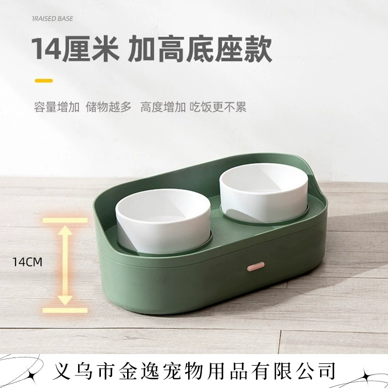 Дополнительная двойная миска для домашних животных миска для собак миска для кошек миска для кошек оптовая миска для домашних животных корм для еды, питьевая вода для кошек