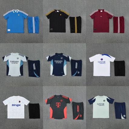 Wholesale Real Madrid Arsenal Manchester United Liverpool Chelsea Bayern Retro Version Short-Sleeved T-Shirt Jersey Short-Sleeved Training