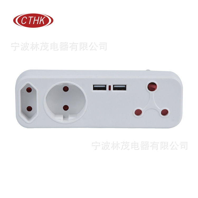 厂家供应 南非转欧式插座 3位南非转换插座带USB