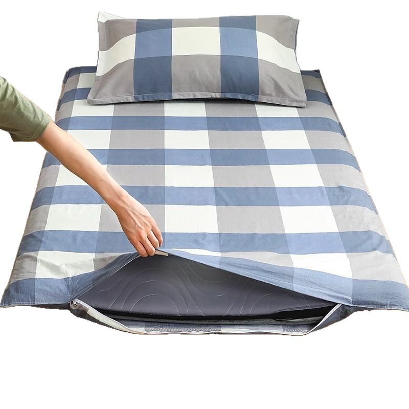 Funda de colchón funda de edredón de algodón puro dormitorio de estudiantes cama individual 90x200 funda de edredón 190 funda de colchón todo incluido 0.9