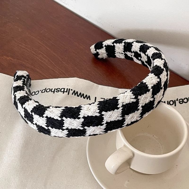 Diadema de color café de otoño e invierno para mujer 2025 nuevo paquete de cabello, diadema de presión superior de cabeza alta, toallita de tarjeta de viaje de salida exterior de todo fósforo