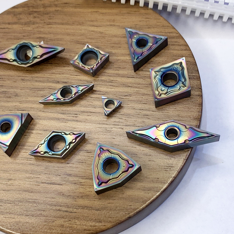 精车七彩超硬数控刀片淬火钢WNGG080401/TNGG160402清角不锈钢