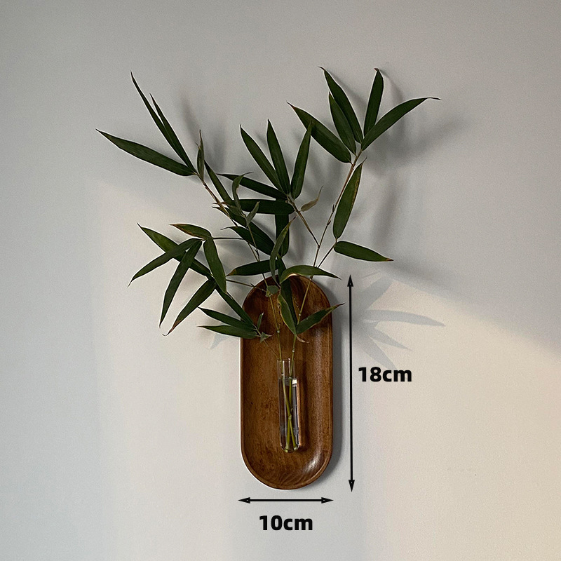 Décoration murale vintage haut de gamme en bois, autocollant 3D représentant une plante verte, à suspendre, pour une ambiance chaleureuse dans votre salon._voghion.com