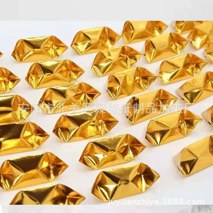 Золотой слиток горящая бумага большая 1000 жертвенная бумага Золотой слиток полуфабрикат 16x16 золотой слиток Золотая бумага фестиваль Цинмин религия