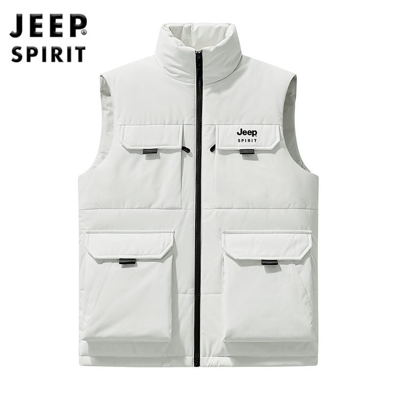 JEEP吉普2025秋冬马甲男立领休闲坎肩大码宽松加绒加厚马甲99666|undefined