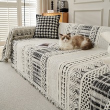 北极绒复古波西米亚高级感双面沙发盖布盖毯新款沙发垫沙发盖巾套