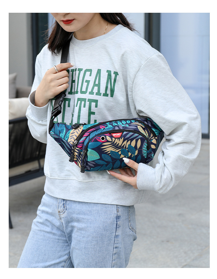 Creative, versatile, fashionable landscape pictures, women's running, cycling, crossbody and close-fitting waist bags, cross-border wholesale and distribution undefined