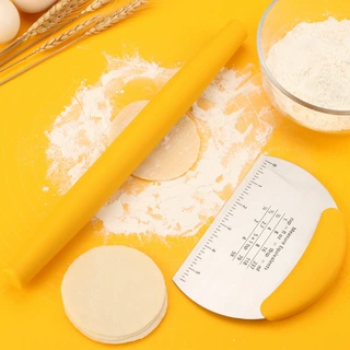 烘焙套装工具硅胶揉面垫硅胶擀面杖不锈钢刻度切面刀