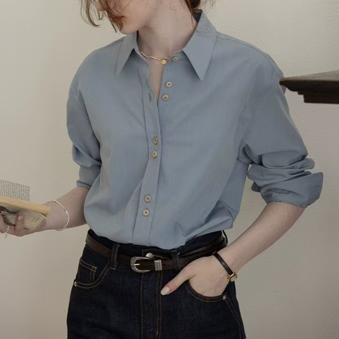 Frida's Rose "Suede Forged Back Embroidered French Commuter Long Sleeve Shirt Frida's Rose "Suede Forged Back Embroidered French Commuter Long Sleeve Shirt