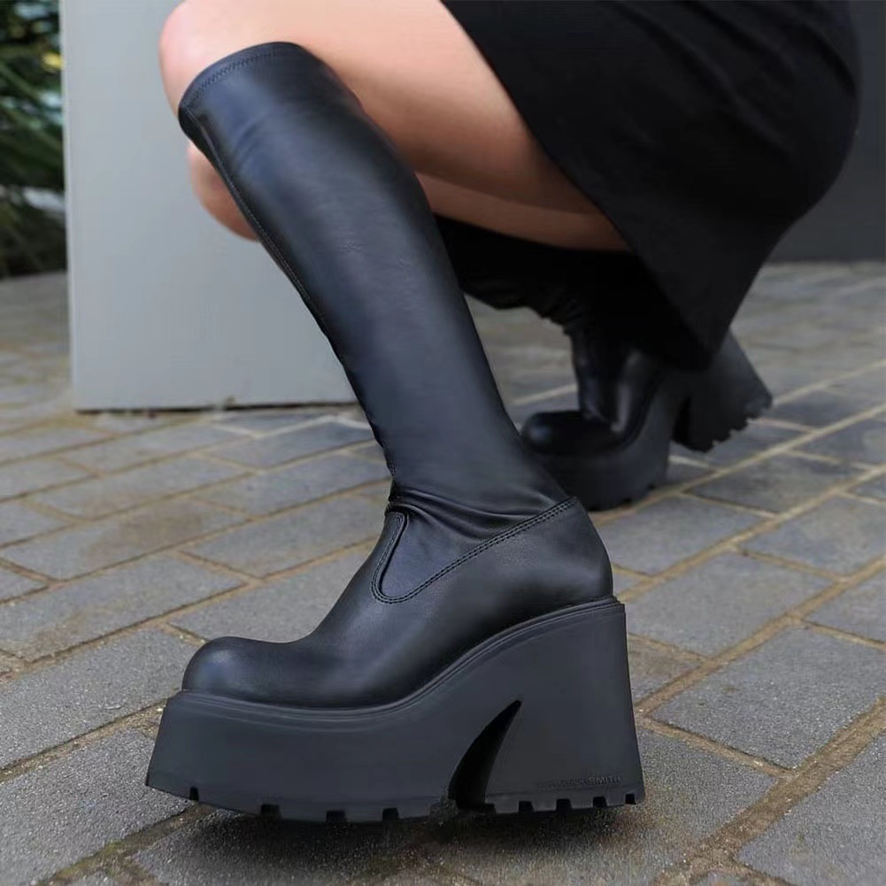 European and American new style round toe thick sole large size…