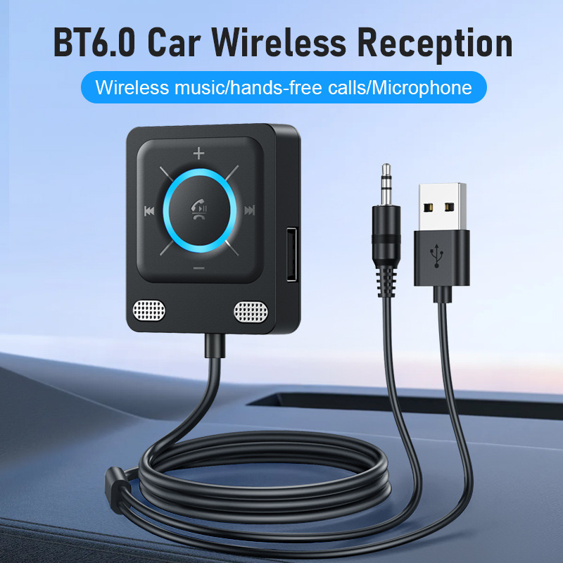 New 6.0 Bluetooth Wireless Music Receiver Supports Hands-Free Calling in Car Speakers, Built-in Microphone, USB Playback New 6.0 Bluetooth Wireless Music Receiver Supports Hands-Free Calling in Car Speakers, Built-in Microphone, USB Playback