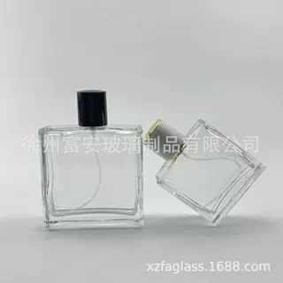 高档香水瓶按压喷雾瓶50ml 100ml卡口分装瓶扁方便携式厚底玻璃瓶