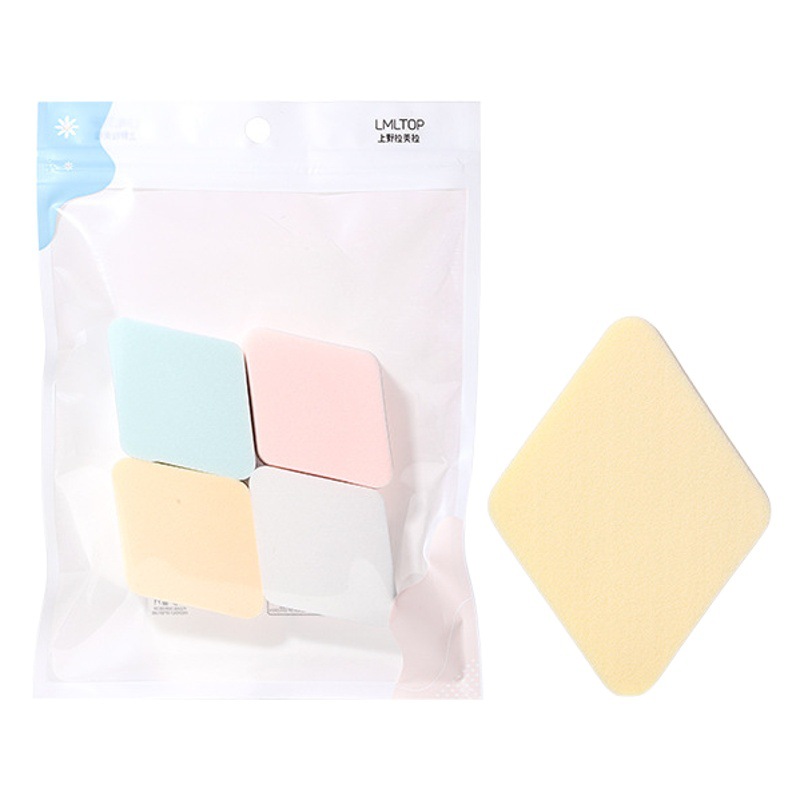 LMLTOP 20T rombo powder puff 4 Pack burbuja de agua grande mojado y seco de doble uso de maquillaje en polvo puff A80234
