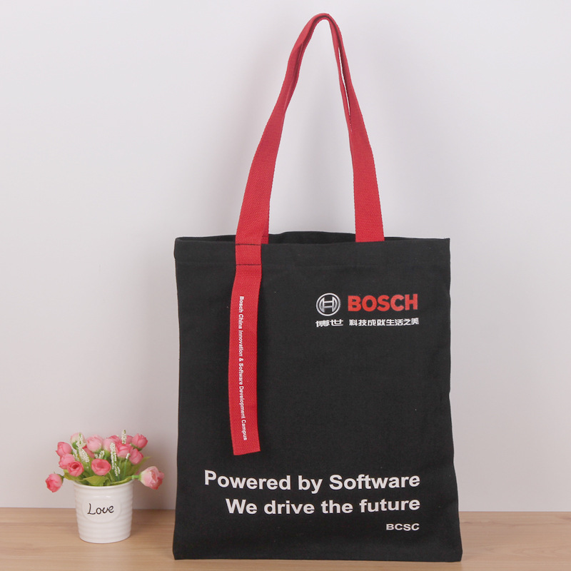 帆布袋批发印logo手提宣传广告袋创意飘带学生单肩包购物棉布袋