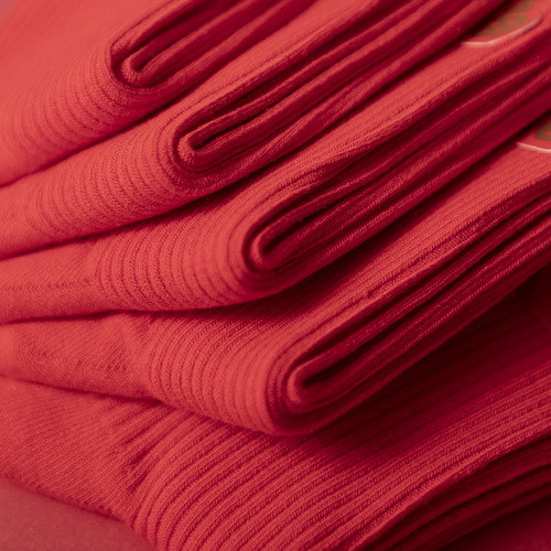 Big Red Socks Wedding Socks Autumn and Winter Couples Men and Women Vertical Strip Cotton Double Needle Mid-Tube High Waist Zodiac Year Red Cotton Socks Batch