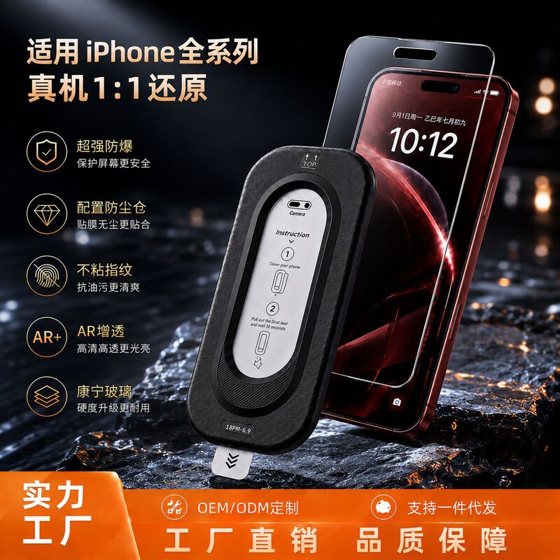 Suitable for iPhone 18 Pro Max dust-free tempered film, 18 Pro phone film, 17 Pro Max Apple tempered film