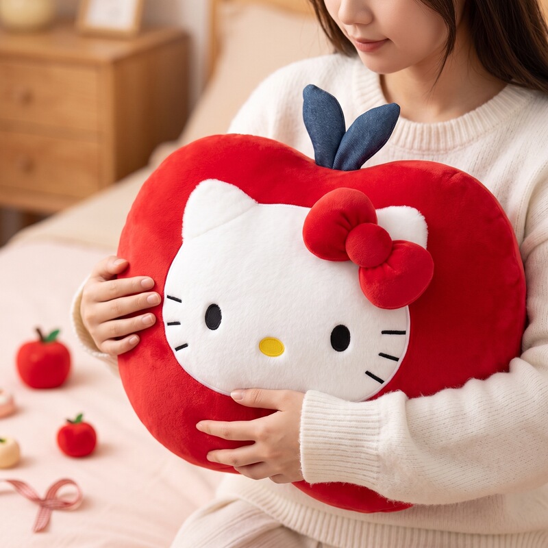 New Apple KT Cat Hello Kitty plush pillow, large-sized stuffed toy, perfect for claw machines and redemption events New Apple KT Cat Hello Kitty plush pillow, large-sized stuffed toy, perfect for claw machines and redemption events