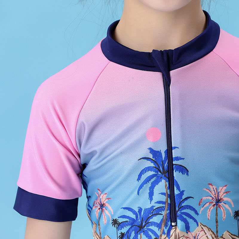 Traje de baño para niñas de una pieza boxeadores falda traje de baño femenino casual estudiante traje de baño de aguas termales ventas directas de fábrica