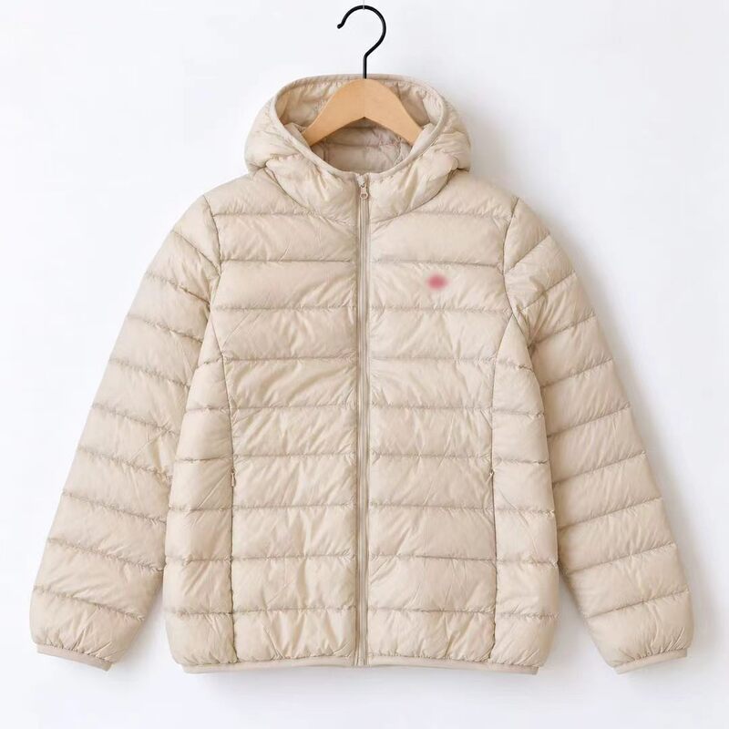 157272 Japanese-Style down Jacket Autumn and Winter Ultra-Light Warm Clothing with Hood, Comfortable Casual Sports Thickened Lightweight down Jacket