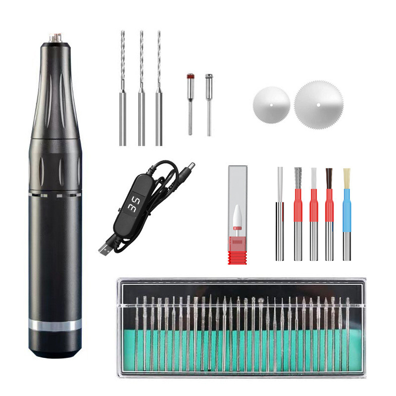 Positive and negative electric grinding engraving machine engraving pen tooth machine 5V-12V speed DIY jewelry glass engraving egg carving