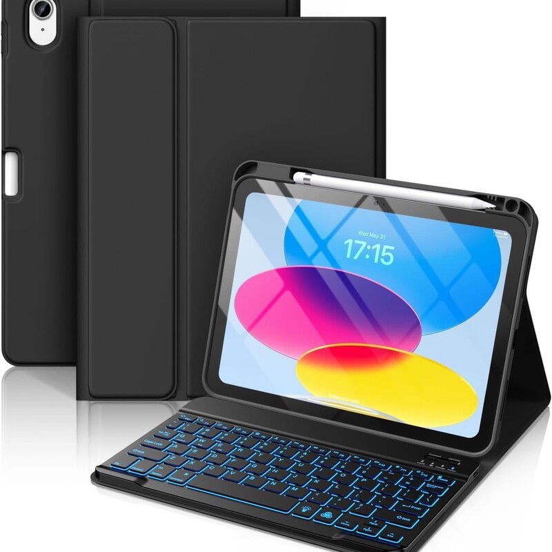 Suitable for Cross-Border iPad A16 Protective Case 10.2 Bluetooth Keyboard Pro11 Case 110Th Generation Backlight Magnetic Suction