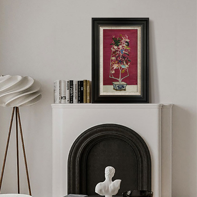 Pottery tree fruit Chinese style villa entrance decoration painting living room study hallway sideboard wall art