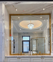 K532批发铝合金智能镜柜不锈钢框包边浴室镜带灯镜卫浴镜卫生间防