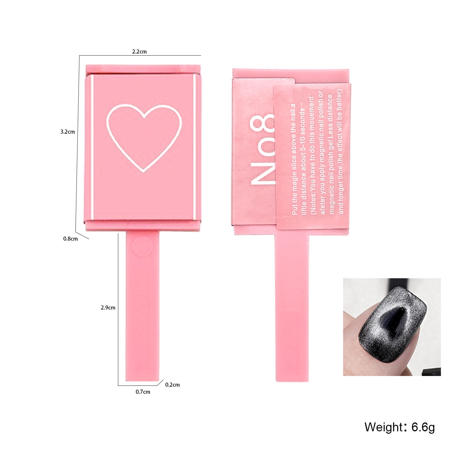 Herramientas para decoración de uñas, imán magnético súper fuerte para ojo de gato con varios estilos, imán para gel de ojo de gato, varita magnética multifuncional pequeña