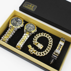 couple wristwatch diamond Bracelet box couple watch set men's watch women's watch