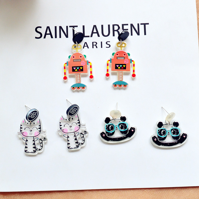 Cartoon Style Animal Arylic Drop Earrings display picture 3