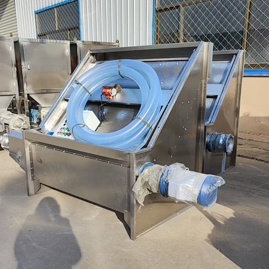 不锈钢猪粪脱水机 大型斜筛式粪便处理机 挤压牛粪干湿分离机