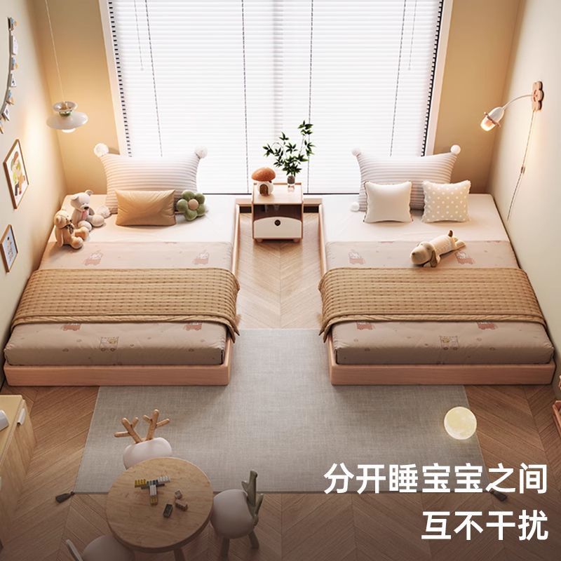 2025 Simple Modern Solid Wood Children's Platform Bed Small Apartment Tatami Floor Bed Children's Room Furniture
