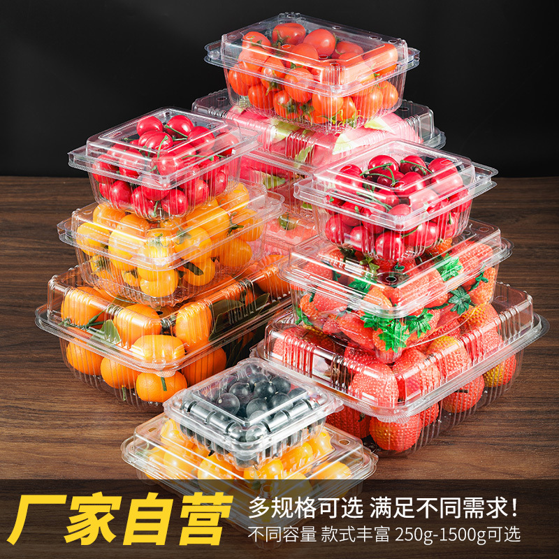 Disposable Fruit Plastic Packaging Box Transparent 0.5kg Pack Fruit and Vegetable Store Packaging Box Disposable Fruit Plastic Packaging Box Transparent 0.5kg Pack Fruit and Vegetable Store Packaging Box