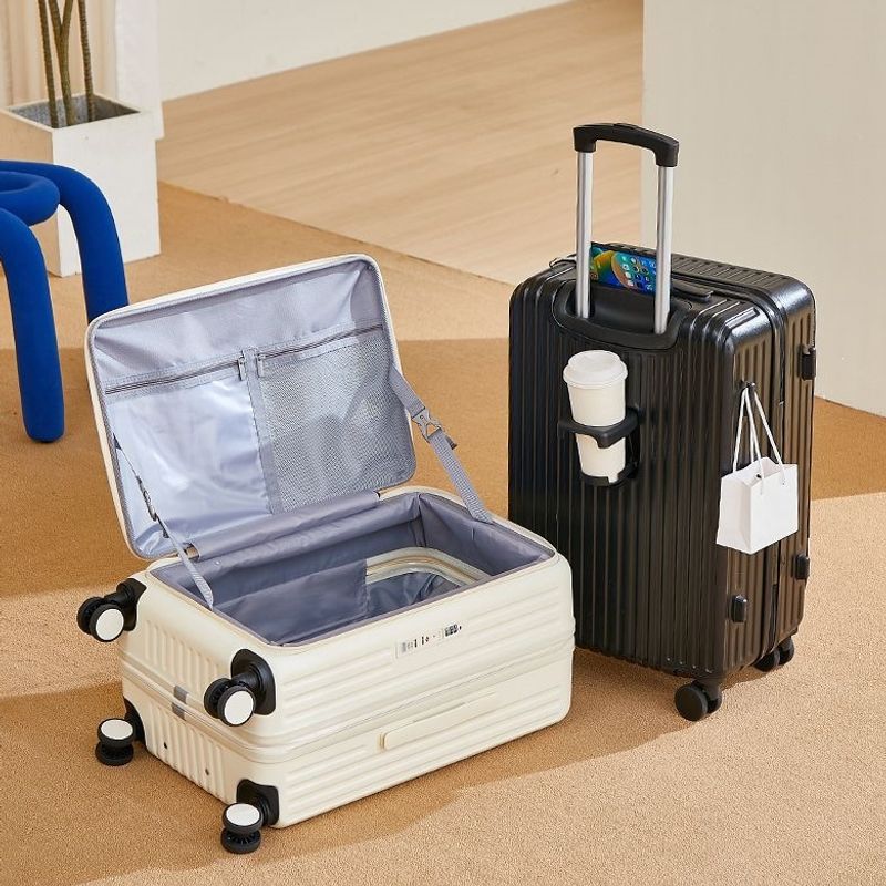 2026 New Large-Capacity Suitcase, Convenient Travel Suitcase for Students, Side-Opening Lid, Deep Compartment, Durable Password-Protected Leather Suitcase