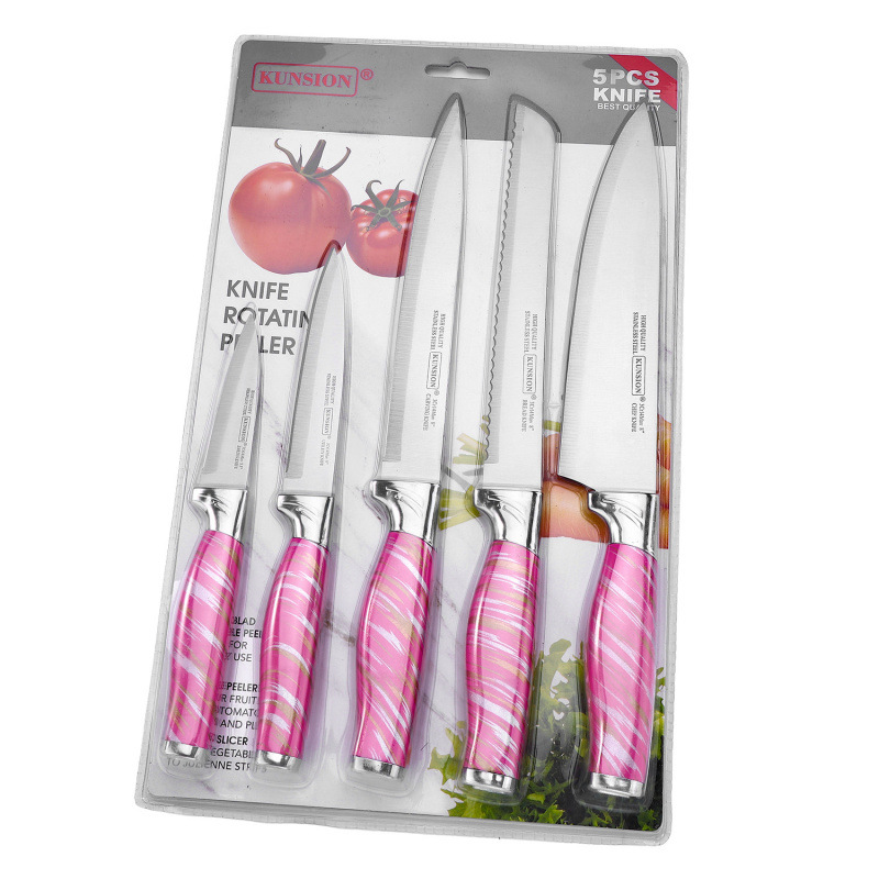 Cuchillo de acero inoxidable 5 piezas cuchillo de cocinero afilado casero cuchillo de frutas cuchillo de regalo