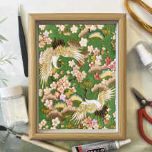 入门简单中国风景泰蓝掐丝珐琅画diy材料包非遗手工礼物相框摆画