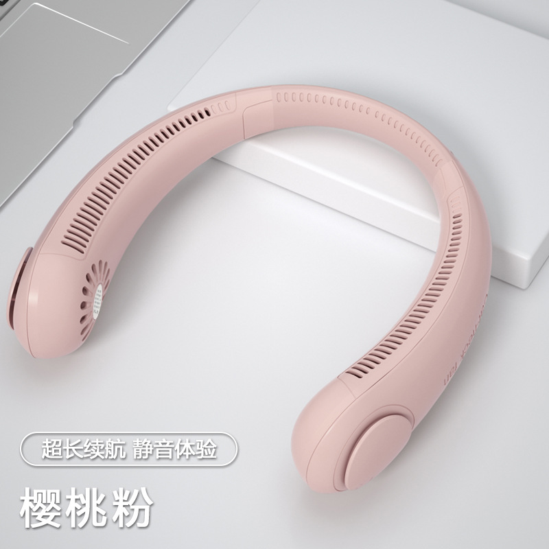 Ventilador de Cuello Portátil 2023, Plegable, Recargable por USB, con Pantalla Digital, Mini Ventilador de Mano para Exteriores