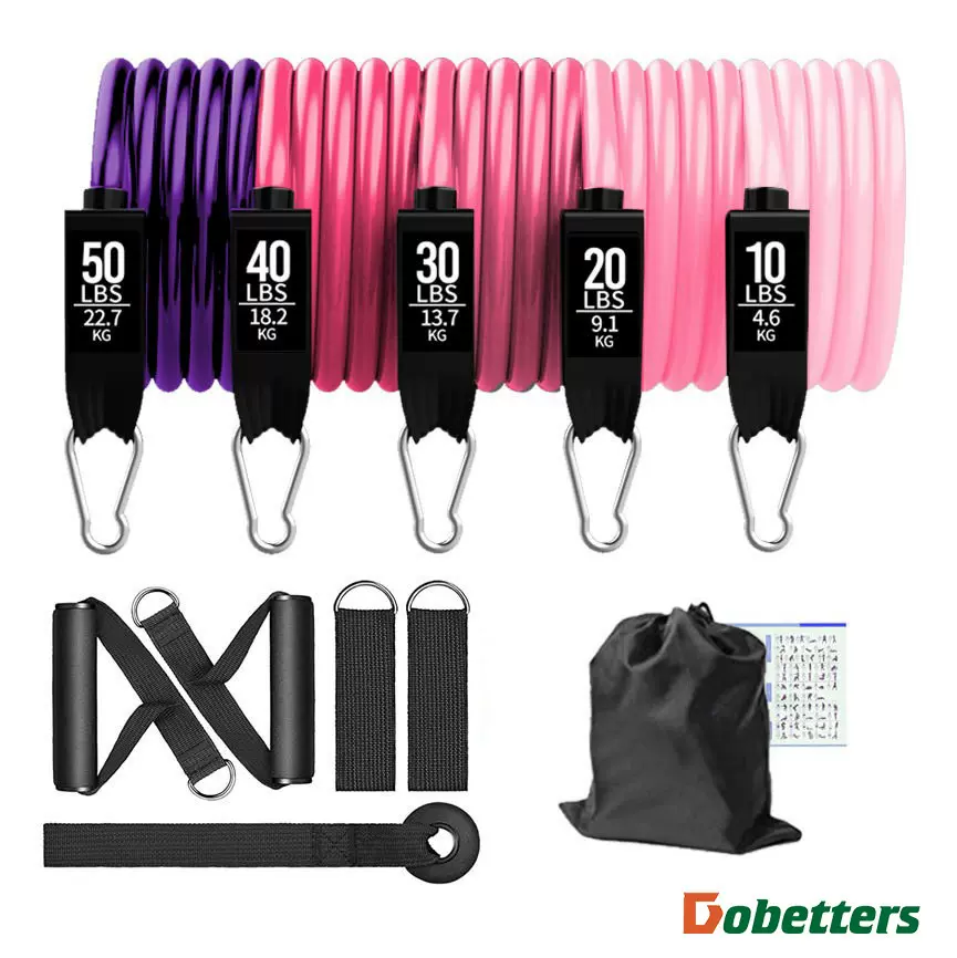 肌肉训练带11件套健身拉力器拉力绳拉力绳套件拉力器套件套装批发