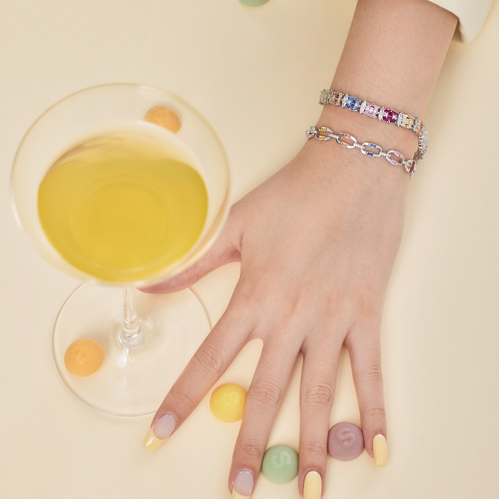 40g Weight Zircon Inlay Material Tennis Bracelet Classification 1 Piece Quantity Banquet, Party Occasion 925 Sterling Silver Material Geometric Pattern Women's Gender Plating, Inlay Design Elegant, Luxurious, Shiny Style 925 Sterling Silver Tennis Bracelet Elegant Luxurious Shiny 4