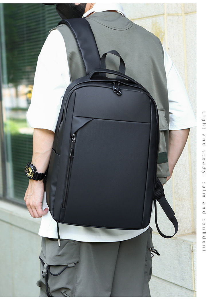 New large-capacity business backpack for men, multi-functional and versatile computer bag, cross-border fashionable and simple college student schoolbag undefined