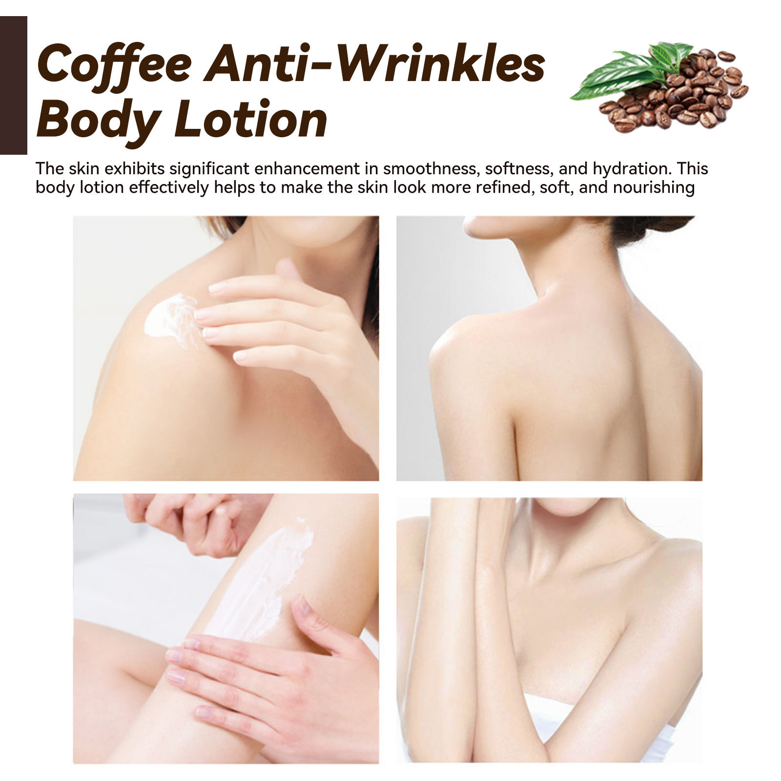 EELHOE Coffee Anti-Wrinkle Body Lotion Αναζωογονητικό, ευαίσθητο, λαμπερό, επανορθώνει το ξηρό δέρμα και ομορφαίνει γαλάκτωμα σώματος_voghion.com