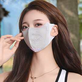 蕾丝时尚防晒口罩女高颜值5新护眼角紫外线冰丝立体夏薄透气