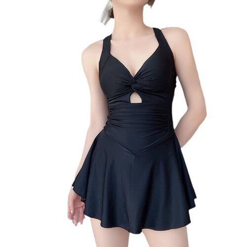 2024 new swimsuit women's summer one-piece sexy pure lust style ins wholesale swimsuit covering belly and slimming swimsuit