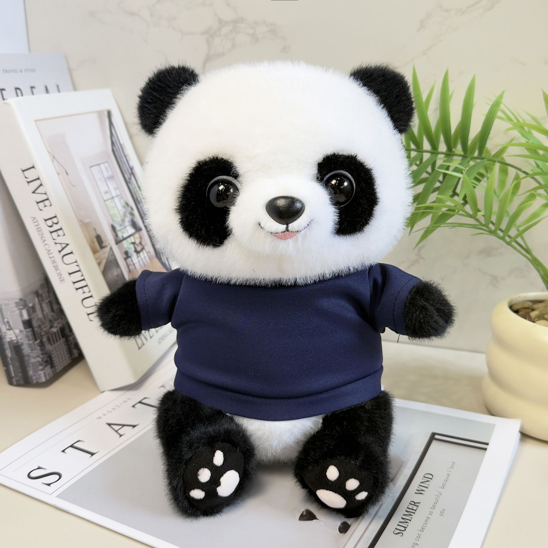 Cute tesoro nacional panda muñeca muñeca de peluche muñeca panda muñeca Chengdu logotipo de la empresa de impresión de recuerdos